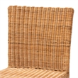Pemberly Row Modern Natural Rattan and Mahogany Wood Counter Stool