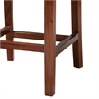 Pemberly Row Modern Natural Rattan and Mahogany Wood Counter Stool