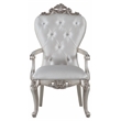 Pemberly Row Upholstered Tufted Arm Chair in Cream and Antique White Set of 2