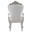 Pemberly Row Upholstered Tufted Arm Chair in Cream and Antique White Set of 2