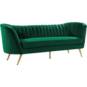 Pemberly Row Modern / Contemporary Upholstered Green Velvet Sofa