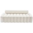 Pemberly Row Modern / Contemporary Upholstered Cream Velvet Sofa