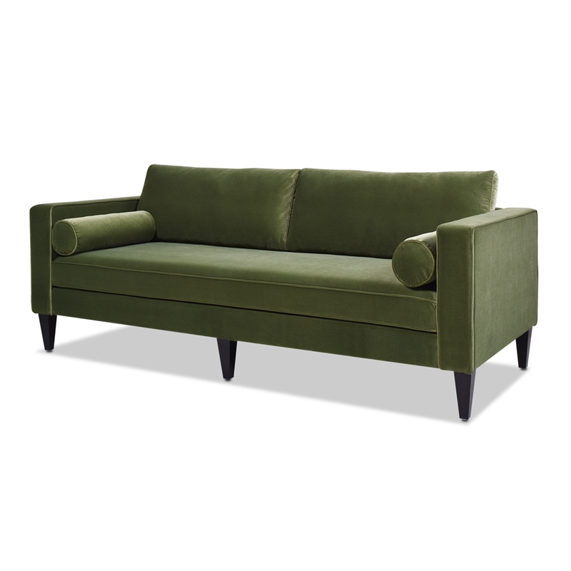 Pemberly Row Modern / Contemporary Lawson Sofa Olive Green Finish