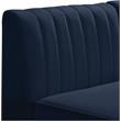 Pemberly Row Modern / Contemporary Navy Velvet Finish Modular Sofa