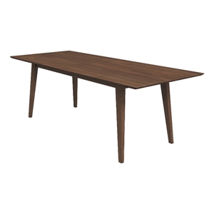 Pemberly Row 86&quot Rectangle Solid Wood Dining Table in Walnut