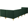 Pemberly Row Modern / Contemporary Green Velvet Modular Sectional