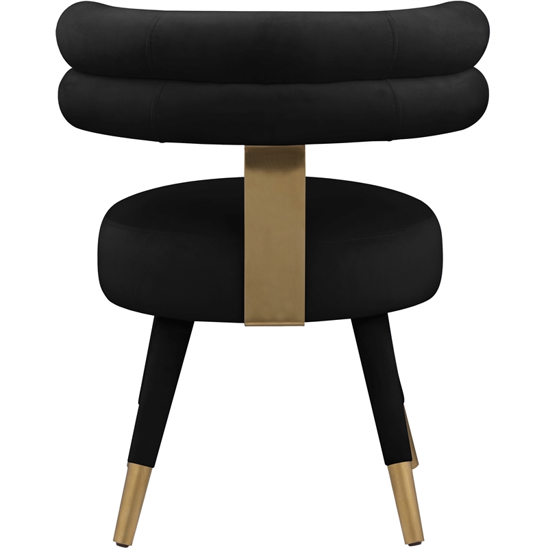 Pemberly Row Modern / Contemporary Black Velvet Dining Chair (Set of 2)