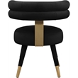 Pemberly Row Modern / Contemporary Black Velvet Dining Chair (Set of 2)