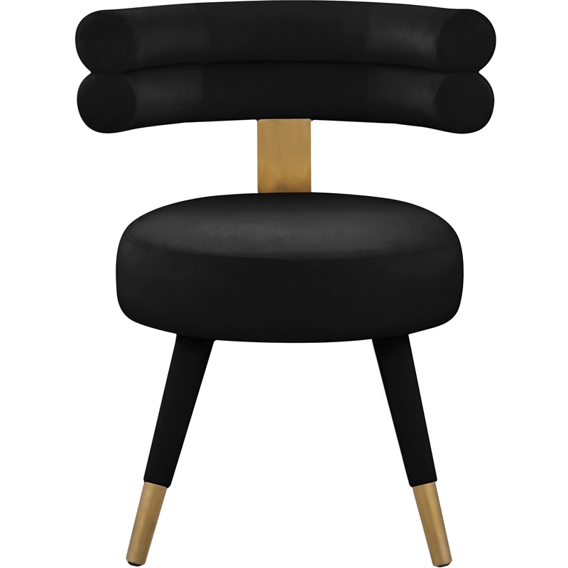 Pemberly Row Modern / Contemporary Black Velvet Dining Chair (Set of 2)