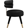 Pemberly Row Modern / Contemporary Black Velvet Dining Chair (Set of 2)