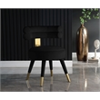 Pemberly Row Modern / Contemporary Black Velvet Dining Chair (Set of 2)