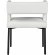 Pemberley Row Faux Leather White Dining Chair Square Contemporary 30