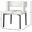 Pemberley Row Faux Leather White Dining Chair Square Contemporary 30