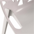 Pemberly Row Modern Plastic Dining Side Chair in Solid Gray Finish