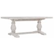 Pemberley Row Reclaimed Solid Pine Wood Nordic Ivory Dining Table Rectangular Hand Finished 78