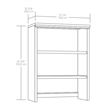 Pemberly Row Engineered Wood Library Hutch in Pebble Pine / Brown Finish