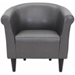 Pemberley Row Faux Leather Slate Gray Club Chair 32