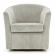 Pemberley Row Fabric Dove Gray Swivel Club Chair Rectangular Plush Padded Comfort 30