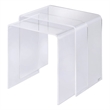 Pemberley Row Acrylic Clear Nesting Tables Rectangular Contemporary Design 16.5