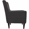 Pemberley Row Fabric Dark Gray Arm Chair Rectangular Padded Seat 34.5