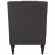 Pemberley Row Fabric Dark Gray Arm Chair Rectangular Padded Seat 34.5