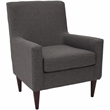 Pemberley Row Fabric Dark Gray Arm Chair Rectangular Padded Seat 34.5
