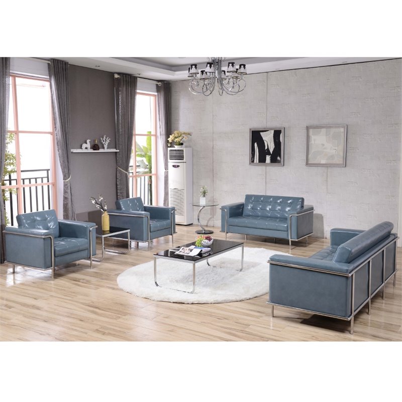 Pemberly Row Modern / Contemporary Reception Chair in Gray