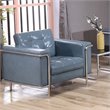 Pemberly Row Modern / Contemporary Reception Chair in Gray