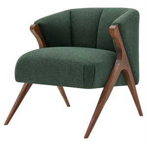 Pemberly Row 20.5&quot Fabric Accent Chair in Havana Green/Brown