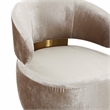 Pemberley Row Velvet Champagne Swivel Chair Round 29.72