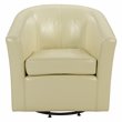 Pemberley Row Bonded Leather Beige Swivel Tub Chair Rectangular 17.5