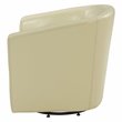 Pemberley Row Bonded Leather Beige Swivel Tub Chair Rectangular 17.5