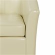 Pemberley Row Bonded Leather Beige Swivel Tub Chair Rectangular 17.5