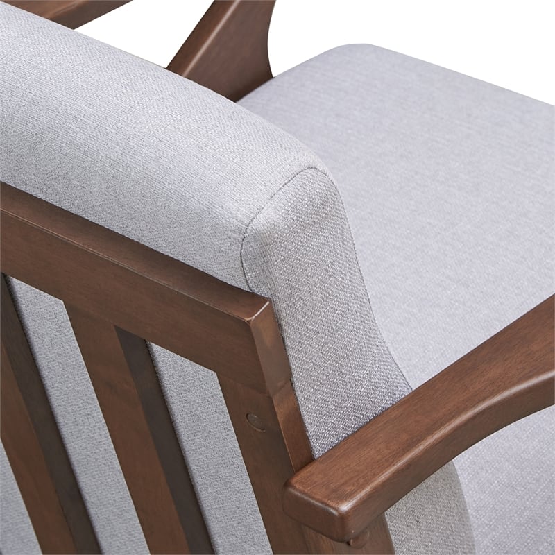 Pemberley Row Solid Wood Light Gray Accent Armchair Mid-Century Modern 29.53