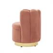 Pemberly Row Modern / Contemporary Velvet Accent Chair in Blush Pink/Gold