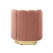 Pemberly Row Modern / Contemporary Velvet Accent Chair in Blush Pink/Gold