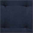 Pemberly Row Contemporary Fabric Armless Corner Accent Chair in Navy Blue/Cream