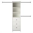 Pemberly Row Modern Closet Storage Organizer in White Finish