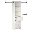 Pemberly Row Modern Closet Storage Organizer in White Finish