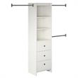 Pemberly Row Modern Closet Storage Organizer in White Finish