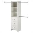 Pemberly Row Modern Closet Storage Organizer in White Finish