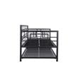 Pemberly Row Modern Twin Daybed with Trundle in Black Metal Finish
