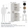 Pemberly Row Modern Storage Cabinet with Drawer in Dove Gray