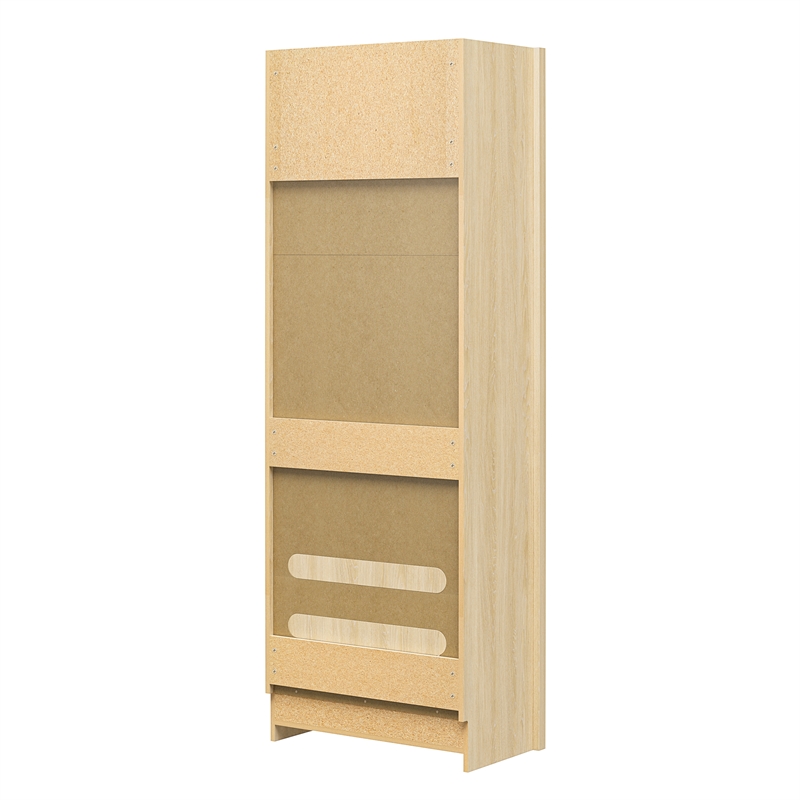 Pemberly Row Transitional Single Side Cabinet for Wall Beds in Light Oak