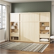 Pemberly Row Transitional Single Side Cabinet for Wall Beds in Light Oak