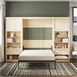 Pemberly Row Transitional Single Side Cabinet for Wall Beds in Light Oak