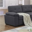 Pemberley Row Fabric Dark Gray Sleeper Sectional Sofa Rectangular Storage 117.8