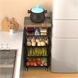 Pemberley Row Metal Black Utility Cart Rectangular Adjustable 37.2