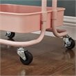 Pemberly Row 2-Tier Table Top Plastic Storage Trolley Rolling Cart in Pink