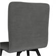 Pemberly Row Mid-Century Dining Chair (Set of 2) in Dark Gray Velvet Fabric